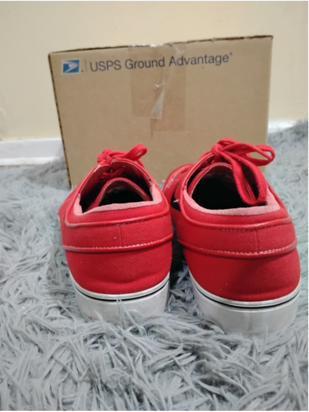 Nike SB Stefan Janoski Shoes Mens Size 14 Red Canvas Skateboarding 615957-603 - Picture 5 of 12